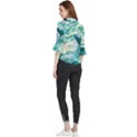 The Endless Sea Loose Horn Sleeve Chiffon Blouse View2