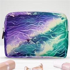 Pastel Hues Ocean Waves Make Up Pouch (medium) by GardenOfOphir