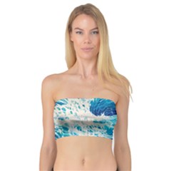 Abstract Blue Ocean Wave Ii Bandeau Top by GardenOfOphir