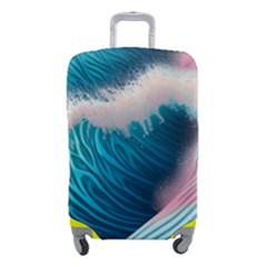 Pink Sea Water Luggage Cover (small) by GardenOfOphir