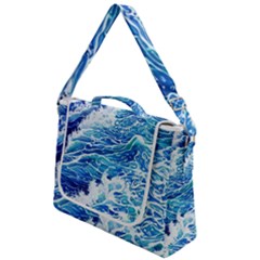 Abstract Blue Wave Box Up Messenger Bag by GardenOfOphir