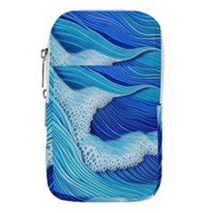 Waves Blue Ocean Waist Pouch (small) by GardenOfOphir