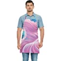 Pink Water Waves Kitchen Apron View1