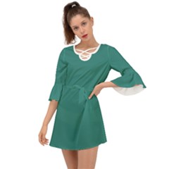 Celadon Green	 - 	criss Cross Mini Dress by ColorfulDresses