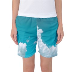 Clouds Hd Wallpaper Women s Basketball Shorts by artworkshop