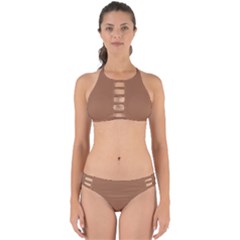 Brass Knuckles Brown	 - 	perfectly Cut Out Bikini Set by ColorfulSwimWear