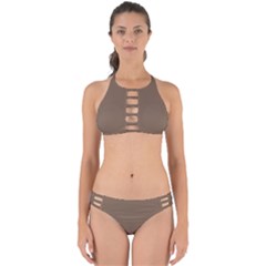 Otter Brown	 - 	perfectly Cut Out Bikini Set by ColorfulSwimWear