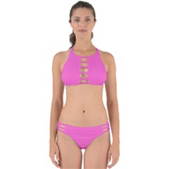 Rose Pink	 - 	perfectly Cut Out Bikini Set by ColorfulSwimWear