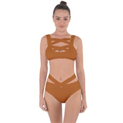 Bronze Orange	 - 	bandaged Up Bikini Set by ColorfulSwimWear