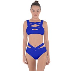 Zaffre Blue	 - 	bandaged Up Bikini Set by ColorfulSwimWear