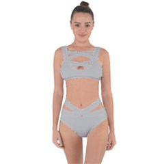 Smoke Grey	 - 	bandaged Up Bikini Set by ColorfulSwimWear