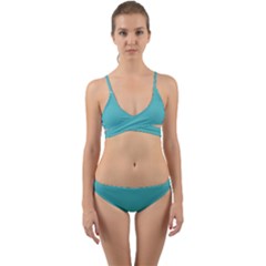 Blue Curacao	 - 	wrap Around Bikini Set by ColorfulSwimWear