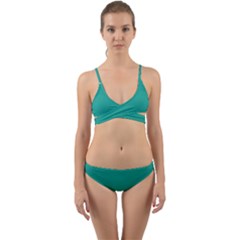 Dark Turquoise	 - 	wrap Around Bikini Set by ColorfulSwimWear