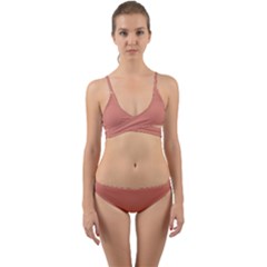 Twany Orange	 - 	wrap Around Bikini Set by ColorfulSwimWear