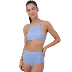 Pastel Blue	 - 	high Waist Tankini Set by ColorfulSwimWear