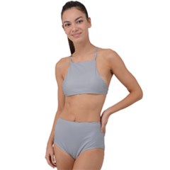 Smoke Grey	 - 	high Waist Tankini Set by ColorfulSwimWear