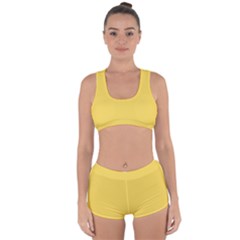 Mustard Yellow	 - 	racerback Boyleg Bikini Set by ColorfulSwimWear