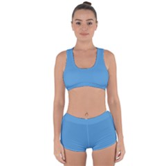 Carolina Blue	 - 	racerback Boyleg Bikini Set by ColorfulSwimWear