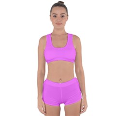 Ultra Pink	 - 	racerback Boyleg Bikini Set by ColorfulSwimWear