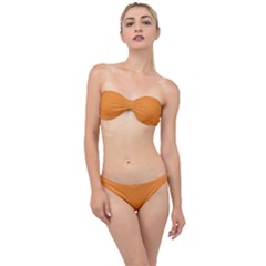 Cadmium Orange	 - 	classic Bandeau Bikini Set by ColorfulSwimWear