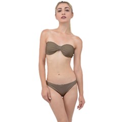 French Bistre	 - 	classic Bandeau Bikini Set by ColorfulSwimWear