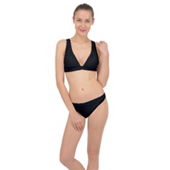 Black	 - 	classic Banded Bikini Set by ColorfulSwimWear