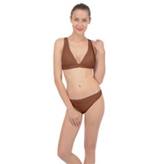 Fuzzy Wuzzy Brown	 - 	classic Banded Bikini Set by ColorfulSwimWear