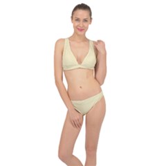 Lemon Meringue Yellow	 - 	classic Banded Bikini Set by ColorfulSwimWear