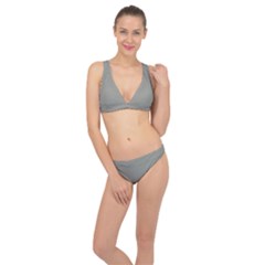 Trout Grey	 - 	classic Banded Bikini Set by ColorfulSwimWear