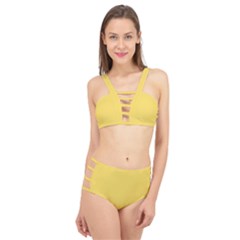 Roya Yellow	 - 	cage Up Bikini Set by ColorfulSwimWear