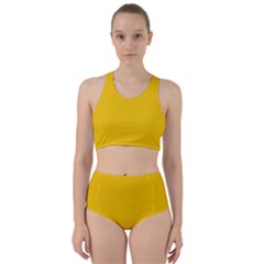 Canary Yellow	 - 	racer Back Bikini Set by ColorfulSwimWear