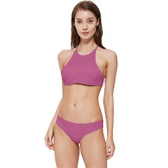 Bashful Pink	 - 	banded Triangle Bikini Set by ColorfulSwimWear