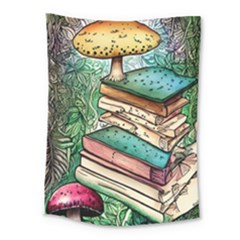 Sacred Mushroom Spell Charm Medium Tapestry by GardenOfOphir