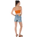 Tiger Orange	 - 	Woven Tie Front Bralet View2