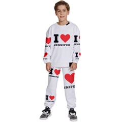 I Love Jennifer  Kids  Sweatshirt Set by ilovewhateva