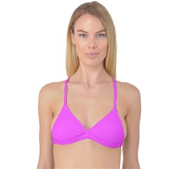 Ultra Pink	 - 	reversible Tri Bikini Top by ColorfulSwimWear