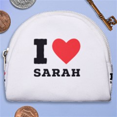 I Love Sarah Horseshoe Style Canvas Pouch by ilovewhateva