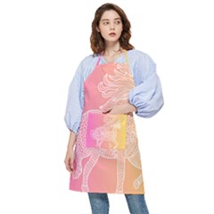 Unicorm Orange And Pink Pocket Apron by lifestyleshopee