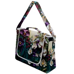 Ai Generated Flower Orchids Bloom Flora Nature Box Up Messenger Bag by Ravend