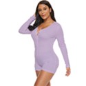 Thistle Purple	 - 	Long Sleeve Boyleg Swimsuit View2