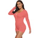 Sun Kissed Coral	 - 	Long Sleeve Boyleg Swimsuit View2