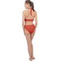 Tangerine Tango Orange	 - 	Halter Side Cut Swimsuit View2