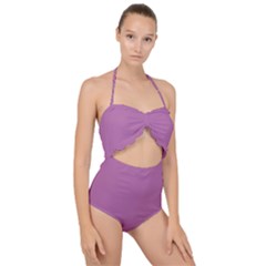 Bodacious Pink	 - 	scallop Top Cut Out Swimsuit by ColorfulSwimWear