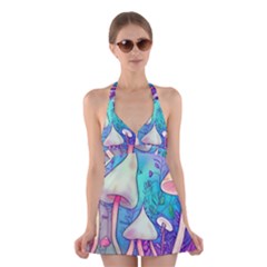 Magician s Charm Mushroom Halter Dress Swimsuit  by GardenOfOphir