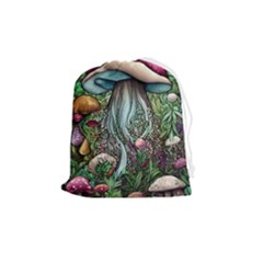 Craft Mushroom Drawstring Pouch (medium) by GardenOfOphir