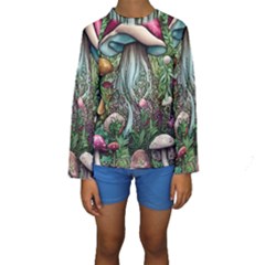 Craft Mushroom Kids  Long Sleeve Swimwear by GardenOfOphir