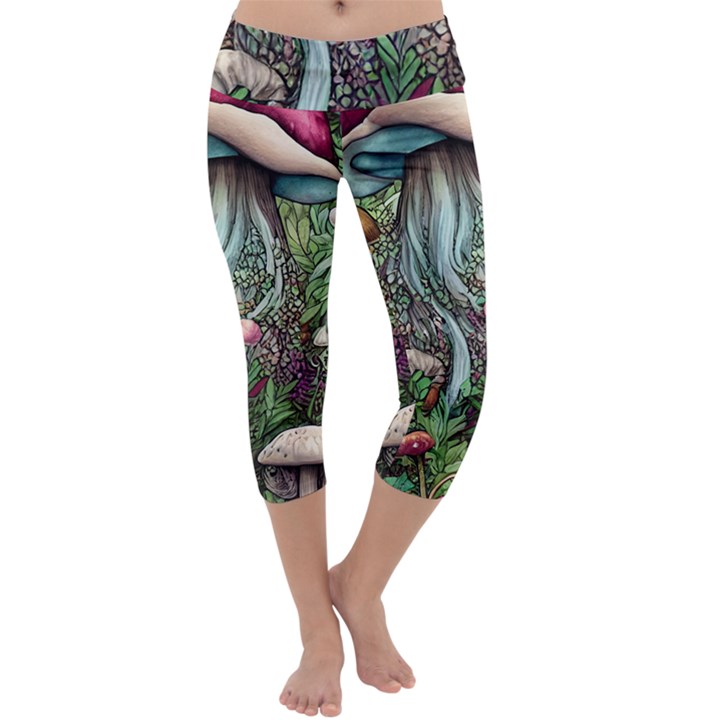 Craft Mushroom Capri Yoga Leggings