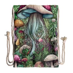 Craft Mushroom Drawstring Bag (large) by GardenOfOphir