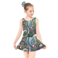 Craft Mushroom Kids  Skater Dress Swimsuit by GardenOfOphir