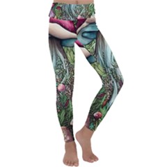 Craft Mushroom Kids  Lightweight Velour Classic Yoga Leggings by GardenOfOphir